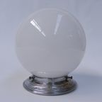 Art Deco Plafondlamp Met Ronde Glazen Bol thumbnail 2