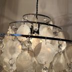 Capiz Schelpen Hanglamp Vintage Chrome Frame thumbnail 6