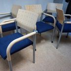 5 X Postmoderne Memphis Stijl Armstoelen/ Vergaderstoelen Door Arge2 Voor Wiesner Hager, 1980S thumbnail 24