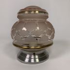 Art Deco Plafondlamp Met Glazen Kap, Jaren 30 thumbnail 3