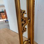 Grote Vintage Goudkleurige Spiegel, Schouwspiegel Badkamerspiegel 103 thumbnail 9
