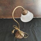 Vintage – Bureaulamp – Tafellamp -Bedlamp – Opaline Kap thumbnail 9