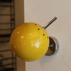 Tedelight Wandlamp, 1970 In Geel Gelakt Metaal thumbnail 9