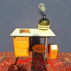 Vintage Bureau, Leraren Lessenaar, Desk, Formica Blad thumbnail 8