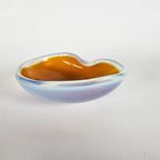 Murano Sommerso - Asbak - Opaline - Okergeel - Lichtpaars - Italie - 70'S thumbnail 4