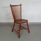De Ster Geldermalsen Spindle Back Dining Chair 6 X In Solid Oak. With A Small Carved Decoration I thumbnail 22