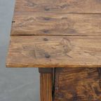 Mooie Antieke Spaanse Salon/ Bijzettafel Van Vruchtbomen Hout Met Originele Handgesmede Nagels thumbnail 8