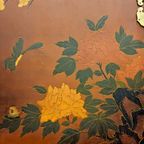 Vintage Rode Chinese Kast Vogels, Bloemen / Bohemian Kast / Oosterse Kast / Chinese Red Cabinet thumbnail 18