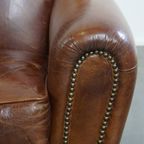 Stijlvolle Rundleren Fauteuil/ Armchair Met Mooie Ronde Vormen En Een Tijdloze Uitstraling thumbnail 10