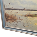 Landschap Schilderij Met Eenden D. Vd Velde thumbnail 8