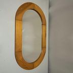 Vintage Jaren 70 Zweeds Design Ovale Grenen Houten Spiegel thumbnail 6