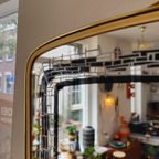 Vintage Spiegel Wandspiegel Mirror Goud Zwart Messing thumbnail 14
