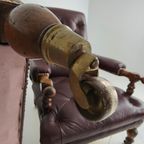 Paar Antieke Bibliotheekstoelen - Originele William Morris & Co Edinburgh Gestempelde Fauteuils thumbnail 17