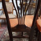 Mahoniehouten George Iii-Stijl Hepplewhite-Eetkamerstoelen. thumbnail 3
