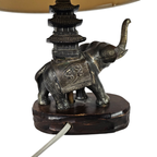 Vintage - Olifant - Verzilverd - Tafellampje - 60's thumbnail 3