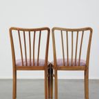 Leuke, Gezellige Set Van 4 Vintage Deens Design Eetkamerstoelen Uit De Jaren ’70 Met Mooie Licht thumbnail 6