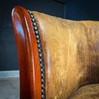 Vintage Antieke Stijl Schaapsleren Cocktail Fauteuil thumbnail 5