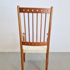 Vintage Postmodern Stoel Keper Banden Hout Italy Design ‘80 thumbnail 8