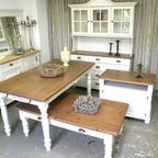 Prachtige Grote Landelijke Eettafel 220 Bij 97 Cm thumbnail 14