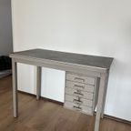 Vintage Gispen Bureau (secretaresse Bureau) Met Lades thumbnail 3