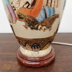 Vintage Authentieke Chinese Vaaslamp, Schemerlamp Tafellamp Porselein thumbnail 17