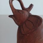 Vintage Handgekerfde Houten Olifant, Massief, 35 Cm thumbnail 4