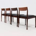 Set Of 4 Solid Rosewood Dining Chairs Danish Design 1960S thumbnail 8