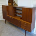 Mooie Vintage Highboard Midcentury Retro Buffetkast thumbnail 5