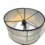 Vintage Staanlamp Met Kap Perkament & Leder Jaren 60 thumbnail 3