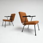 Opnieuw Gestoffeerde Gispen 1401 Fauteuil Van Wim Rietveld, thumbnail 5