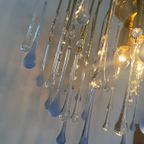 Murano Blauwe Teardrop Kroonluchter Vintage Kristal thumbnail 10