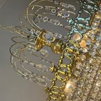 Xl Vintage Kroonluchter Kristal Messing Frame Zakkroonluchter thumbnail 10