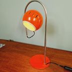 Eyeball Bureaulamp In Oranje Gelakt Metaal, 1960-70 thumbnail 3