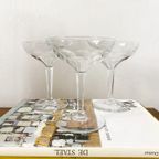 3X Chamagne Coupe / Cocktailglazen Kristalglas thumbnail 2