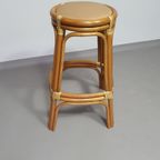 3 X Bamboo Stool With Leather Laces / 70s. thumbnail 7