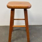 Set Van 4 Vintage Grenen Krukken, Scandinavisch Design, 1970'S thumbnail 15