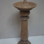 Grote Blank Eiken Kerk Kandelaar, Kaarsenstandaard thumbnail 5