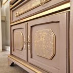 Vintage Look Secretaire In Dusty Pink En Goud thumbnail 6