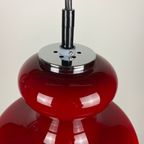 Cherry Red Glass Pendant Light By Peill And Putzler 1960 thumbnail 7