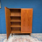 Vintage Kledingkast, Ontwerp Van Kai Winding Voor P. Jeppesen Møbelfabrik, Jaren 60 thumbnail 5