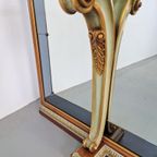 Vintage Grote Cristal Art Staande Spiegel Console Italy '50 thumbnail 6