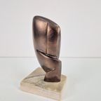 Abstract Keramiek Beeld Op Marmer Voet ‘60 thumbnail 3