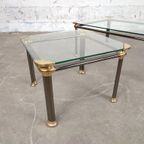 Set Van 2 Vintage Chroom / Messing Salontafels thumbnail 9