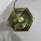 Vintage Lamp Brumberg - Messing, Rookglas Jaren '70 | 01190 thumbnail 6