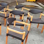 6 Vintage Strax Stoelen, Hartmut Lohmeyer Voor Casala thumbnail 4