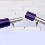Vintage Purple Double Wall Sconce, Muurlamp, Mid Century Dubbele Spot Licht thumbnail 11