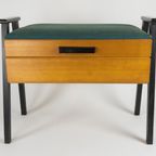 Naaikastje - Sewing Cabinet -Opberg Systeem - Hout - Stof - 1950'S thumbnail 2