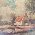 Schilderijtje Van Een Hoeve thumbnail 4