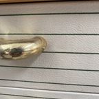Lowboard, White Skai Fronts On The Drawers 1960S thumbnail 7