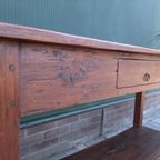 Robuuste Teak Houten Side Table Haltafel Landelijke Sidetable thumbnail 8